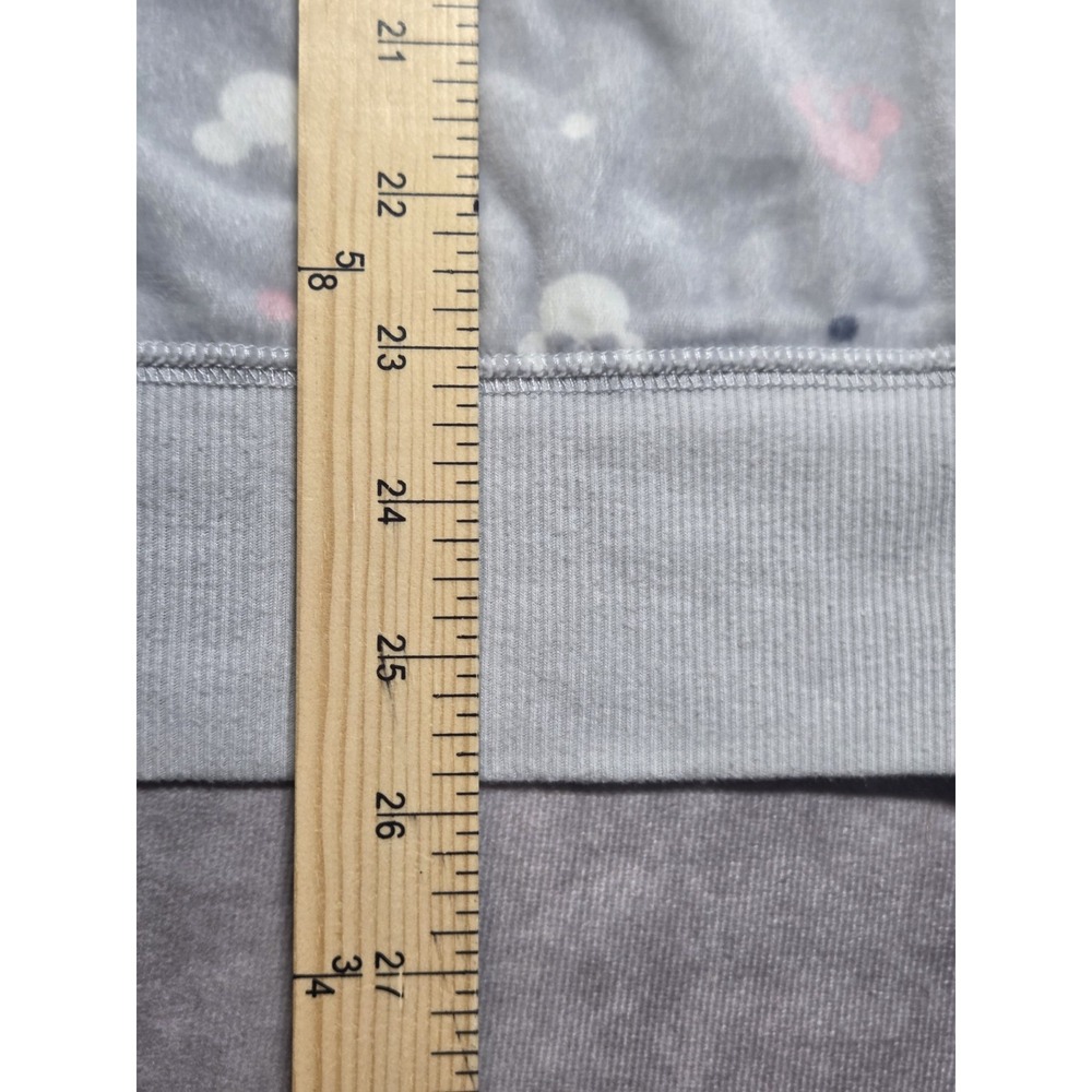 Disney Womens Medium Mickey Mouse Silky Fleece Long Sleeve Pajama Top Only Gray - Picture 7 of 7